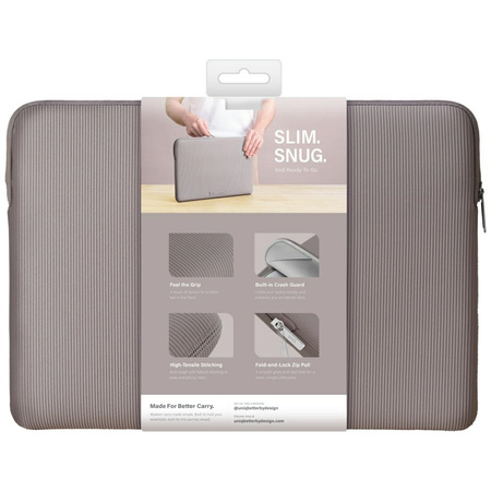 Torba na laptopa UNIQ Cyprus Ridge Edition Laptop Sleeve 16" water-resistant neoprene szary