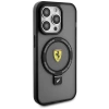 Etui Ferrari Ring Stand 2023 Collection MagSafe do iPhone 15 Pro Max - czarne