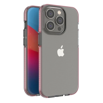 HURTEL ETUI CASE SILIKONOWE DO IPHONE 14 PRO POKROWIEC Z RAMKĄ SPRING