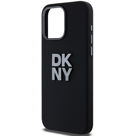 DKNY POKROWIEC HARDCASE DO IPHONE 15 PRO 6.1 LIQUID SILICONE Z LOGO METAL