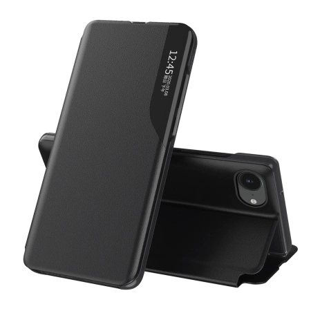 HURTEL ETUI ECO LEATHER VIEW CASE DO IPHONE 16E POKROWIEC Z KLAPKĄ OCHRONNY