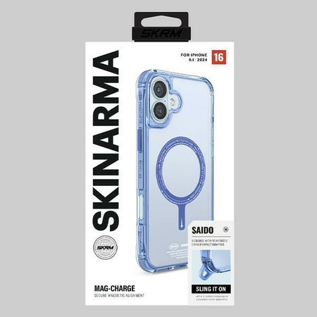 Skinarma etui Saido iPhone 16 6.1 Magnetic Charging niebieski/blue