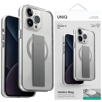 Etui UNIQ Heldro Mag Mag Magclick Charging na iPhone 15 Pro - przezroczyste