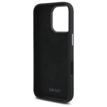 DKNY CASE DO IPHONE 16 PRO MAX 6.9 HARDCASE LIQUID SILICONE Z LOGO METALOWE