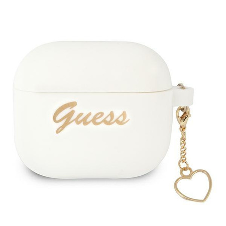 Guess GUA3LSCHSH AirPods 3 cover biały/white Silicone Charm Heart Collection