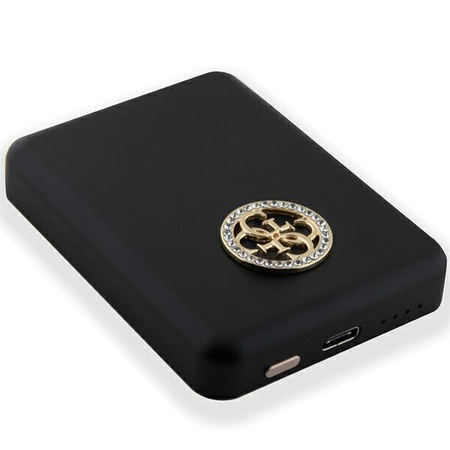 GUESS POWERBANK DO MAGSAFE IPHONE 12 13 14 15 Z LOGO METALOWYM 4G STRASSED