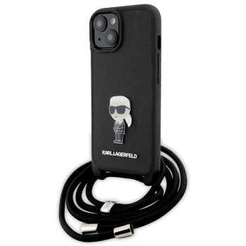 KARL LAGERFELD ETUI CROSSBODY DO IPHONE 15 14 13 HARDCASE SAFFIANO MONOGRAM