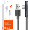 MCDODO KABEL USB-C KĄTOWY SZYBKIE ŁADOWANIE USB TYP C 6A 100W CZARNY 1M