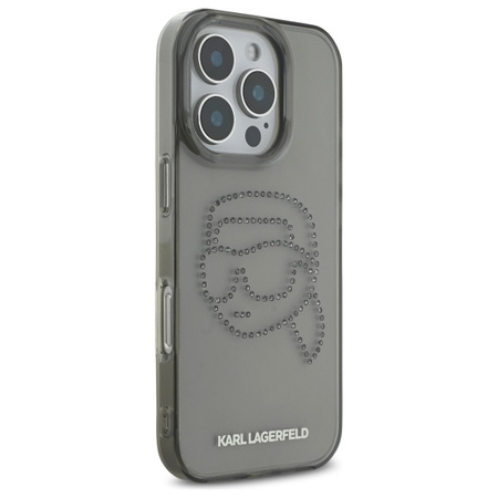 KARL LAGERFELD ETUI HARDCASE DO IPHONE 16 PRO MAX 6.9 KARL HEAD RHINESTONES