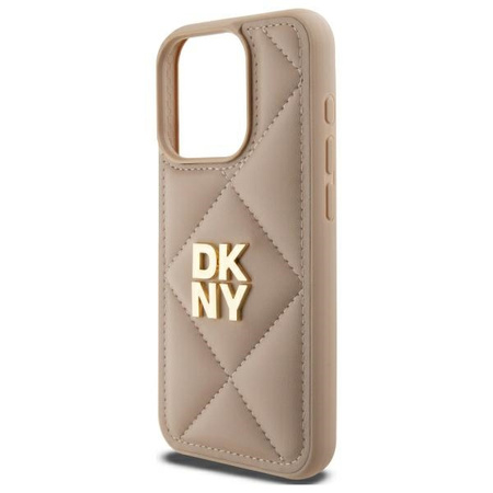 DKNY ETUI DO IPHONE 15 PRO 6.1 QUILTED STACK LOGO CASE ZAMKNIĘCIE POKROWIEC