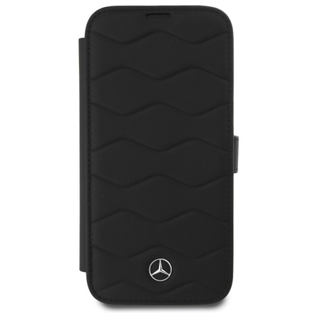 Mercedes MEBKP16X23RWRSK iPhone 16 Pro Max 6.9 czarny/black bookcase MB Waves Leather