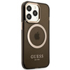 Guess GUHMP13XHTCMK iPhone 13 Pro Max 6,7" czarny/black hard case Gold Outline Translucent MagSafe