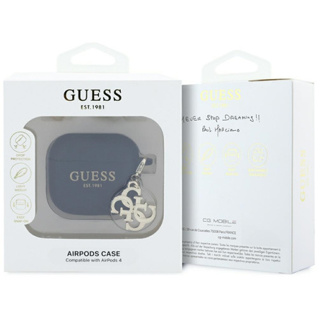 GUESS ETUI POKROWIEC NA SŁUCHAWKI DO APPLE AIRPODS 4 4G SILIKONOWE OCHRONA
