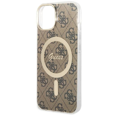 Etui Guess GUHMP14SH4STW na iPhone 14 - brązowe 4G MagSafe