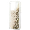 GUESS ETUI HARD CASE DO IPHONE 13 PRO MAX 6,7 ZŁOTY LIQUID GLITTER 4G