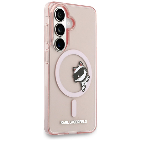 Etui Karl Lagerfeld IML Peekaboo Choupette MagSafe do Samsung Galaxy S26 różowy