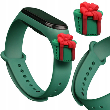 STRAP XMAS PASEK DO XIAOMI MI BAND 4 3 ŚWIĄTECZNY SILIKONOWY PASEK