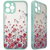 Design Case etui do iPhone 13 Pro pokrowiec w kwiaty niebieski