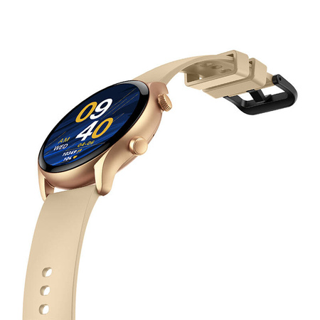 ZEBLAZE SMARTWATCH BTALK 3 PLUS DO ANDROID IOS ZŁOTY Z WODOODPORNOŚCIĄ IP67