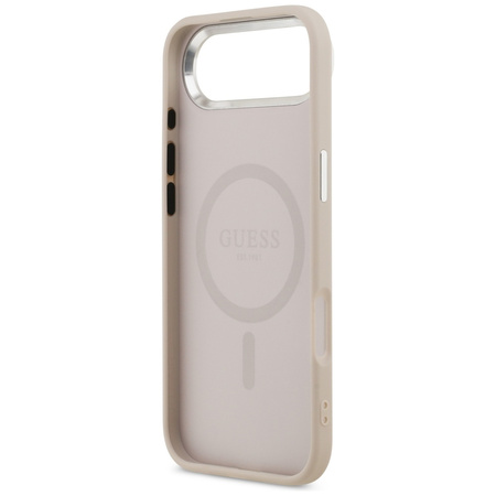 Etui Guess Triangle Logo MagSafe do iPhone Air różowy