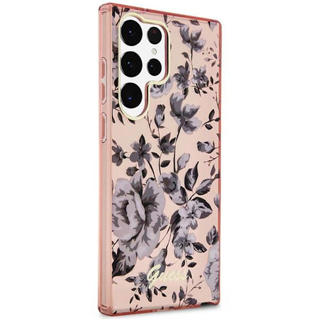 Etui Guess GUHCS23LHCFWSP S23 Ultra S918 - różowe Flower Collection