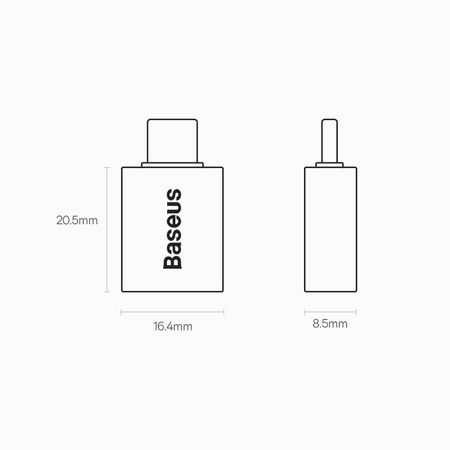 Baseus Ingenuity Series przejściówka adapter z USB Typ C do USB-A 3.2 gen 1 niebieski (ZJJQ000003)