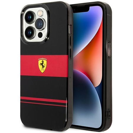 Etui Ferrari FEHMP14LUCOK na iPhone 14 Pro - czarne IMD Combi Magsafe