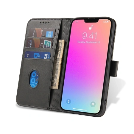HURTEL ETUI MAGNET CASE DO IPHONE 13 Z KLAPKĄ OCHRONA Z FUNKCJĄ PODSTAWKI