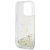 Etui Guess Liquid Glitter Gold Stripes na iPhone 15 Pro - przezroczyste
