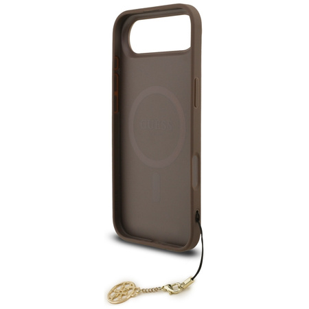 Etui Guess 4G Charms Collection MagSafe  do iPhone Air brązowy
