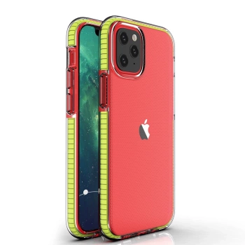 HURTEL SPRING CASE ELASTYCZNY POKROWIEC DO IPHONE 12 MINI Z KOLOROWĄ RAMKĄ