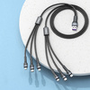 Wielofunkcyjny kabel 6 w 1 Remax Jany Series ze złączami USB, 2 x micro USB, 2 x USB Typ C, 2 x Lightning o długości 2 m czarny (RC-124)