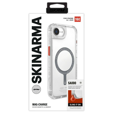 Etui Skinarma Saido MagSafe do iPhone 16e przezroczysty