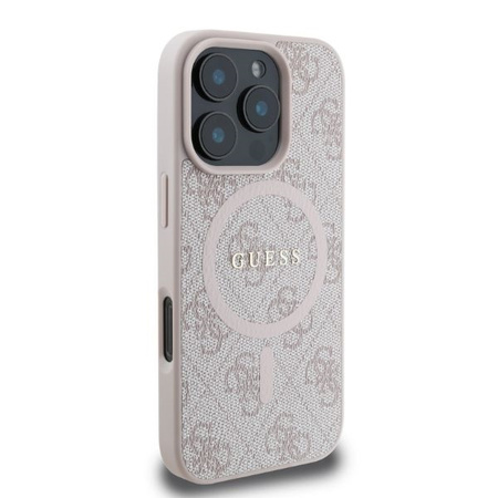 Guess GUHMP16LG4GFRP iPhone 16 Pro6.3 różowy/pink hardcase 4G Ring Classic Logo MagSafe