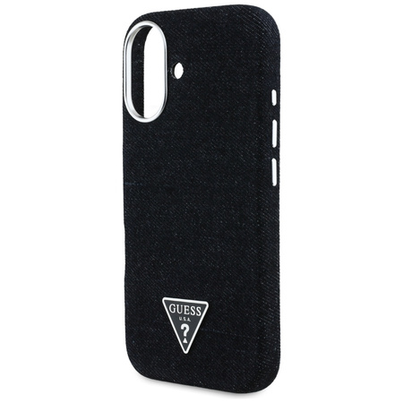 GUESS ETUI DENIM TRIANGLE LOGO DO IPHONE 16 DO MAGSAFE OCHRONA Z LOGO