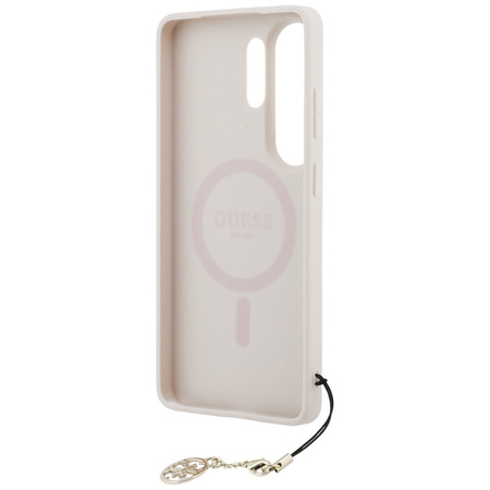 Etui Guess 4G Classic Logo Charm MagSafe do Samsung Galaxy S26 Ultra różowy