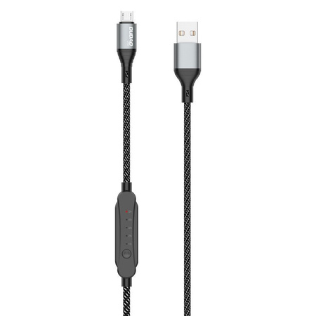 Dudao kabel USB - micro USB 5 A 1 m timer wyłącznik czasowy 1 - 5 godzin czarny (L7xsM)