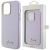 Etui Guess Glitter Glossy Script do iPhone 15 - liliowe