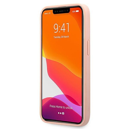 Etui Guess GUHCP13XPSASBPI na iPhone 13 Pro Max - różowe Saffiano Stripe