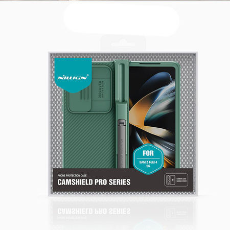 Nillkin CamShield Pro Case (suit) etui Samsung Galaxy Z Fold 4 pokrowiec z osłoną na aparat podstawka niebieskie