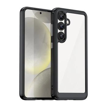 HURTEL OUTER SPACE CASE ETUI DO SAMSUNG GALAXY S25 Z ŻELOWĄ RAMKĄ I OCHRONĄ