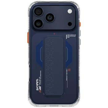 Etui Skinarma Haxa do iPhone 17 Pro Max  Magnetic Charging + Grip Stand niebieski
