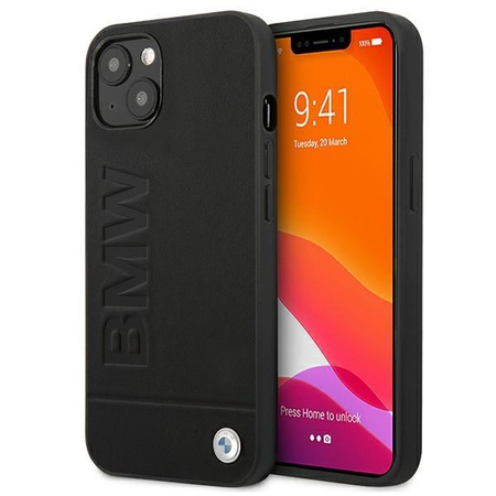 Etui BMW BMHCP13MSLLBK na iPhone 13 - czarne Signature Logo Imprint