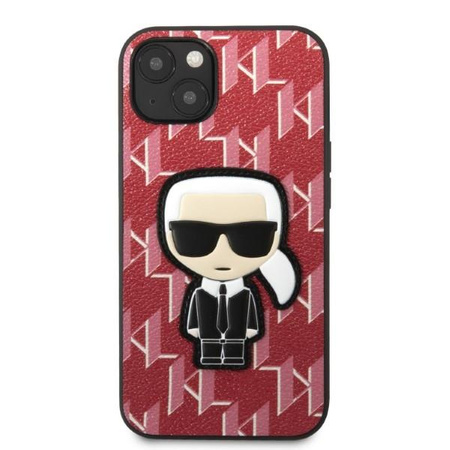 Etui Karl Lagerfeld KLHCP13MPMNIKPI na iPhone 13 hardcase - czerwone Monogram Ikonik Patch