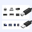 WOZINSKY KABEL PRZEWÓD USB-B USB-A DO DRUKARKI SKANERA 480MB/S 1M CZARNY
