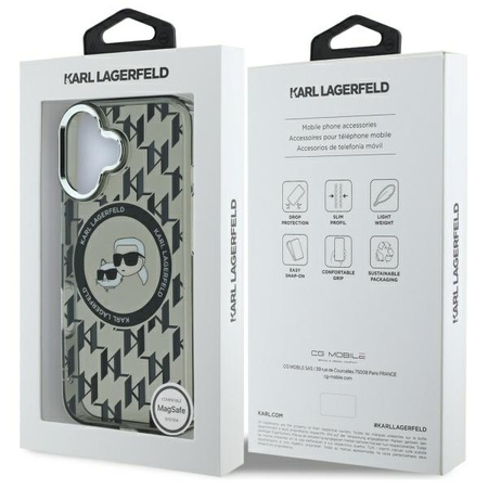 KARL LAGERFELD ETUI DO IPHONE 16 6.1 DO MAGSAFE MONOGRAM KARL&CHOUPETTE