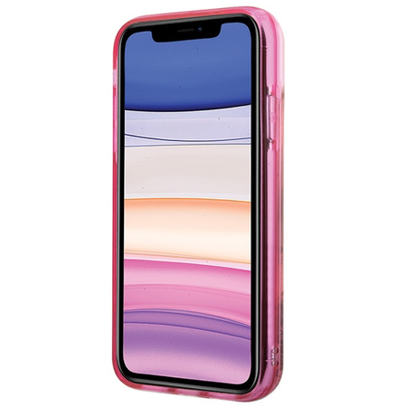 KARL LAGERFELD ETUI HARDCASE DO IPHONE 11 XR KARL HEAD GLITTER POKROWIEC