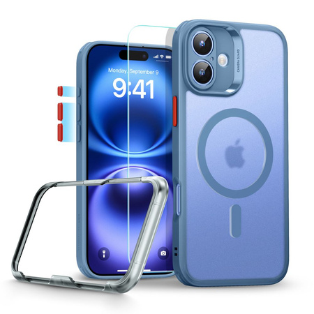 ESR CLASSIC PRO POKROWIEC DO MAGSAFE IPHONE 16 ZESTAW HALOLOCK FROSTED BLUE