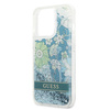 Guess GUHCP13XLFLSN iPhone 13 Pro Max 6,7" zielony/green hardcase Flower Liquid Glitter