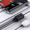 Baseus GaN3 Pro szybka ładowarka sieciowa GaN 2 x USB Typ C / 2 x USB 65W PD, QC4.0+, AFC, PPS + kabel USB Typ C - USB Typ C 1m czarny (CCGP040101)